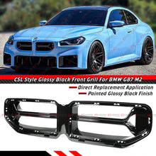 For 2023-2026 BMW G87 M2 CSL Style Gloss Black Front Upper Nose Kidney Grill Grille