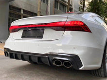 Gloss Black Rear Diffuser S7 Style for Audi A7 C8 S-line 2019-2024