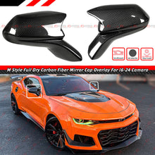 For 2016-2024 Chevrolet Camaro Dry Carbon Fiber M-Style Mirror Cover Caps Add-on