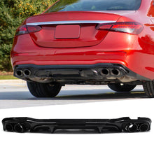 Gloss Black Diffuser & Exhaust Tips for Mercedes E-class W213 S213 Sedan AMG 2021-2023
