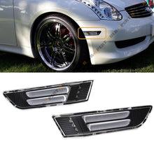 Clear Lens LED Side Marker Lamps Fender Lights For 2003-2007 Infiniti G35 Coupe