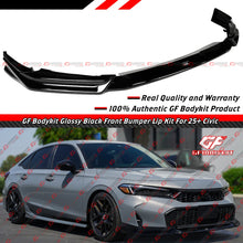 For 2025-2026 Honda Civic GF Bodykit Gloss Black Pearl Front Bumper Lip Splitter