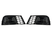 For 2017-2020 Audi A3 Sline S3 8V Black Front Bumper Fog Light Grille Cover Left+Right