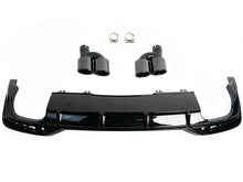 S5 Style Rear Diffuser Lip W/ Black Exhaust Tips For Audi A5 B9.5 S-Line 2020-2025
