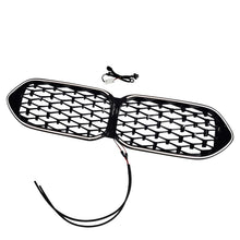For 2021-2024 BMW 2 Series 4-Door F44 Front LED Grille Bumper Grill Diamond Style Gloss Black Kidney Grill