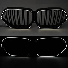 For 2019-2023 BMW X6 G06 Front LED Grille LED Bumper Kidney Grill Gloss Black