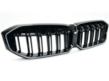 Front Kidney Grille Dual Lines W/ LED Light For BMW 3 Series G20 2023-2026 Gloss Black