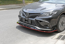 Front Spoiler Lip Splitter Gloss Black Red For Toyota Camry 2021-2024 SE XSE