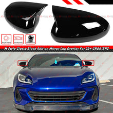 Add-On For 2022–2026 Subaru BRZ Toyota GR86 M Style Gloss Black Mirror Cover Cap Overlay