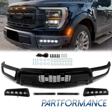 Front Bumper Turn Signal Lamp For 2021 2022 2023 Ford F150 F-150 Raptor Style W/LED Lights