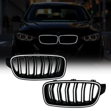 Gloss Black Front Kidney Grille Upper Radiator w/ LED Lights For 2013-2018 BMW 3 Series F30 320i 328i 335i Sedan
