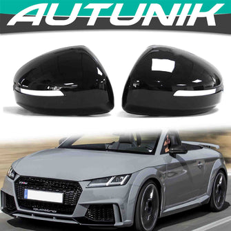 Glossy Black Rearview Mirror Cover Caps Replace for AUDI TT MK2 8J TTS TT RS R8 2006-2014 mc54