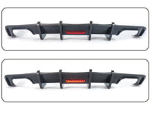 Carbon Fiber Look Rear Diffuser w/ LED Brake Light For Audi A5 S-Line S5 B9 2017-2019