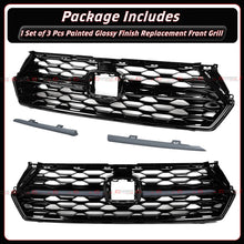 For 2023-2025 Honda Accord Yofer Black Front Mesh Grill Grille - Urban Gray Trim