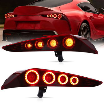 Red Led Sequential Tail Lights For Toyota GR Supra A90/A91 2020-2024