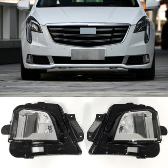 Front Bumper Led Fog Lights DRL Daytime Running Lamps For 2018-2019 Cadillac XTS