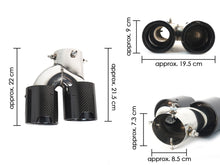 Black Carbon Fiber Stainless Exhaust Tips For 2019-2025 BMW G20 M340i G42 M440i G23 G26 M220i