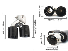 Black Carbon Fiber Stainless Exhaust Tips For 2019-2025 BMW G20 M340i G42 M440i G23 G26 M220i