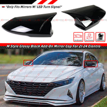 For 2021-2024 Hyundai Elantra Gloss Black Side Mirror Cover Caps Overlay