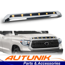 Front Upper Grille Hood Scoop Fits Toyota Tundra 2014-2021 Chrome w/ LED Light