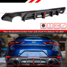 For 2017-2022 Infiniti Q60 Honeycomb Carbon Fiber Rear Bumper Diffuser