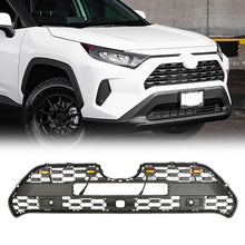 Black Front Grille Upper Grill W/Led Light Black for Toyota Rav4 TRD 2019 -2023