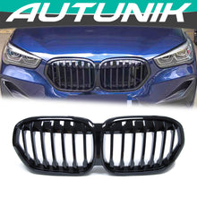 Gloss Black Front Kidney Grille For 2020-2022 BMW X1 F48 F49 LCI