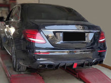 Carbon Look Rear Diffuser w/ LED Light for Mercedes E W213 Sedan Wagon E300 E400 E550 AMG