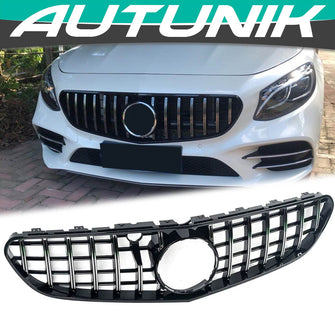 Chrome Front Grill For Mercedes W217 Coupe S63 AMG 2014-2017