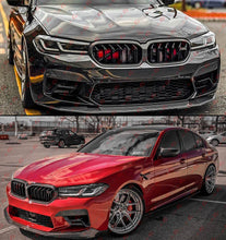 Dry Carbon Fiber Front Air Duct Vent Cover Trim & Front Grille Outline Frame For 2021-2023 BMW F90 M5 LCI
