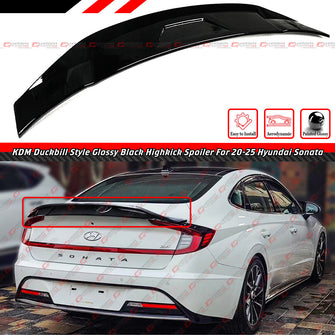 For 2020-2025 Hyundai Sonata KDM Duckbill Stye Rear Trunk Spoiler Wing Gloss Black