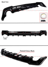 For 2022-2025 Honda Civic Sedan LED Rear Diffuser + Corner Spats Extensions Rallye Red