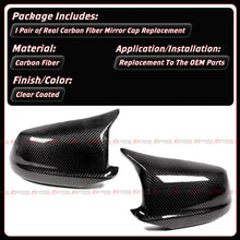 For 2011-2013 BMW F10 528i 530i 550i M Style Carbon Fiber Mirror Cover Caps Replacement