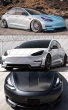 For 2017-2023 Tesla Model 3 AD Style Glossy Black Front Bumper Lip Splitter Kit
