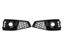 Gloss Black Fog Light Cover Grille Covers for Audi A4 S4 B9 2020-2023 2024