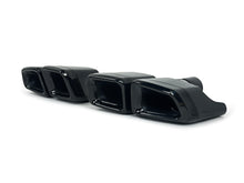 Black Quad Exhaust Tip Muffler Pipe Replace For Mercedes W204 W221 W212 W218
