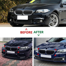 For 2010-2016 BMW 5 Series F10 F11 Front LED Kidney Grille Bumper Upper Grill Gloss Black