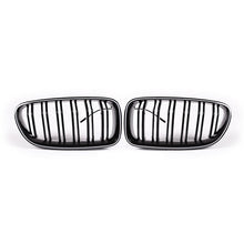 For 2010-2016 BMW 5 Series F10 F11 Front LED Kidney Grille Bumper Upper Grill Gloss Black