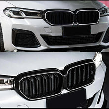 For 2021-2023 BMW 5Series G30 G31 LCI Front Bumper Kidney LED Light Grille Grill Gloss Black