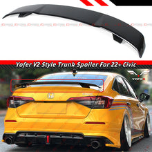 Gloss Black Trunk Lid Spoiler Wing For 2022-2025 Honda Civic 4dr Sedan