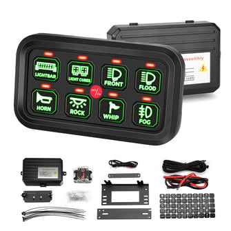 8 Gang Switch Panel LED Light Bar Electronic Relay System for UTV Boat