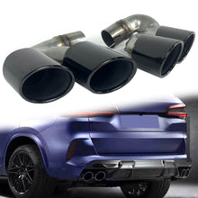 Gloss Black For BMW X5 G05 X6 G06 X7 G07 40i Rear Exhaust Tips Muffler Tailpipe