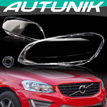 Pair Left + Right Clear Headlight Lens Cover Lampshade For Volvo XC60 2014-2017