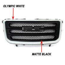 For 2013-2017 GMC Acadia SLT Summit Front Bumper Upper Grille White/Black