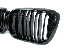 Front Bumper Grill Black Dual Slats Fit 2022-2024 BMW X3 G01 2022-2025 X4 G02 LCI