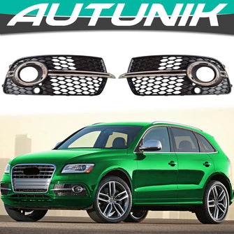 Front Fog Light Grill Grille Cover for AUDI SQ5 Q5 S-Line 2013-2017