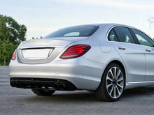 C43 Style Rear Diffuser Lip W/ Black Tips For Mercedes Benz C-Class W205 C200 C250 C300 Non AMG 2015-2021