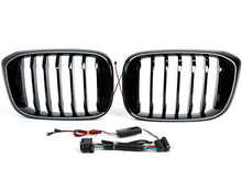 Gloss Black Front Kidney Grill Grille W/ LED Light For 2018-2022 BMW X3 X4 G01 G02