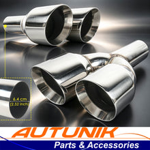 Pair Quad 4" Out Exhaust Tips 2.5" In Fit Ford Mustang S550 2.3L EcoBoost 15-23 / Challenger 2008–2023 (3.6L V6 SXT/GT, 5.7L V8 R/T)
