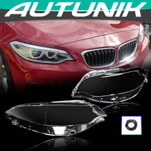 Pair For 2014-2020 BMW 2-Series F87 M2 F22 F23 Headlight Headlamp Lens Cover